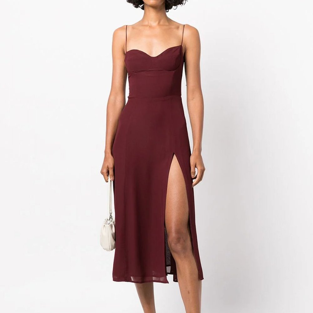 Reformation Juliette dress size 0 - burgundy